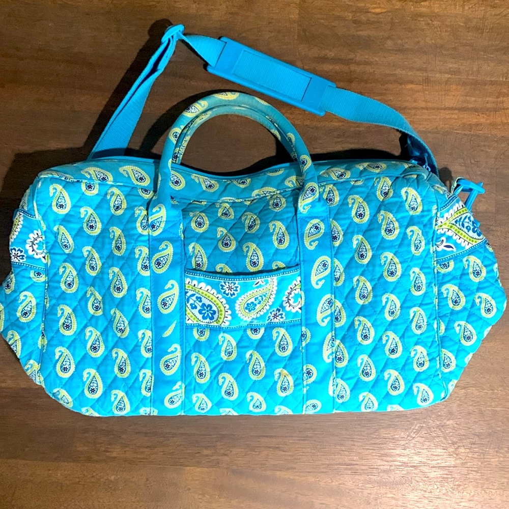 Vintage Vera Bradley Bermuda Blue Weekender Bag